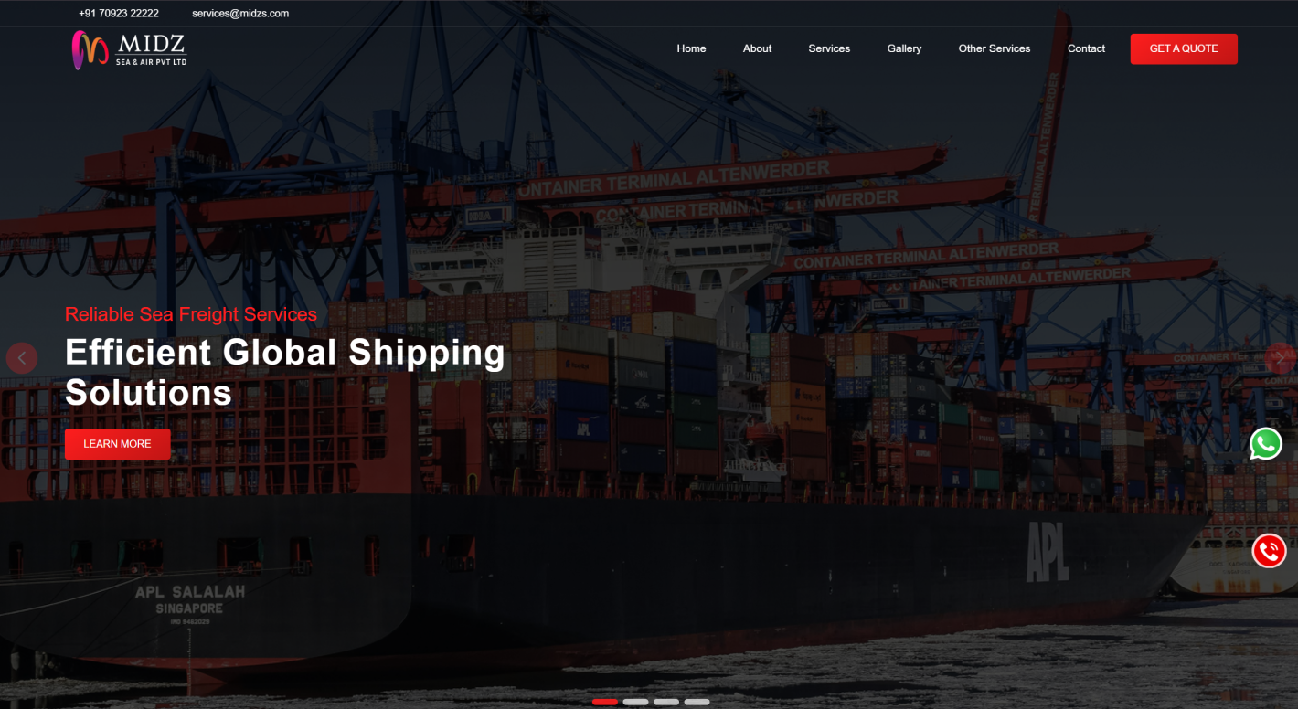 Midzs website screenshot